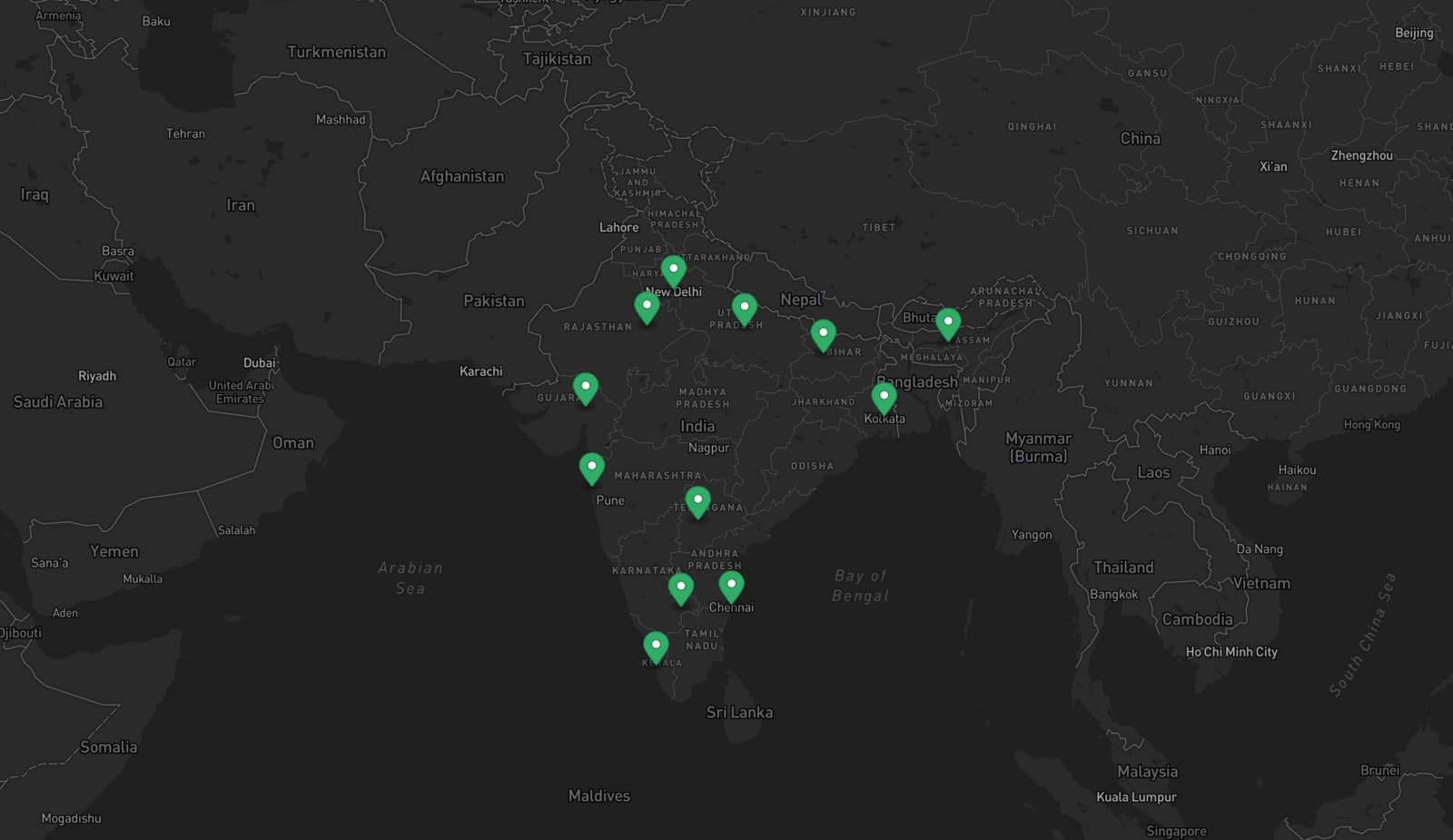 Voltverse charging map — every charge point operator across India in one view